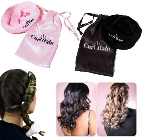 Curl Halo - Heatless Curls Headband - Overnight Curls… (Black)