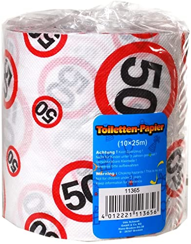 unbekannt Toilettenpapier 50 Zum 50. Geburtstag weiß rot witziges Geschenk zum runden Geburtstag