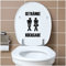 Deko Aufkleber WC Deckel Toilettendeckel Bad Badezimmer Klo Funsticker Toilettensitz Klodeckel lustiger Spruch selbstklebend (K153-02 Getränkerückgabe)