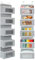 OSTWOLKE [2er Set Hängeorganizer, Tür Wand Organizer mit 5 Fächer, Hängeregal auf tür, Hängeaufbewahrung Schrank, Türorganizer, Hänge für Schlafzimmer Grau