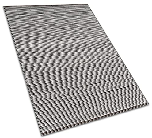 Decormat Teppich Vinyle Outdoor Außenteppich Wetterfest Wasserfest 60x90cm Rot Terassen Gartenteppich - Bambusmatte