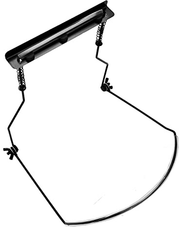 Auto-plaza Harmonicas Holder Harmonica with Adjustable Neck Rack Mount (10 Holes) - Stainless Steel - Black - C Major