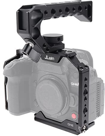 Hersmay GH6 Cage complète pour appareil photo Panasonic LUMIX GH6, 1/4 et 3/8 Sxrew, NATO Rail, trou de localisation ARRL, plaque Arca Swiss