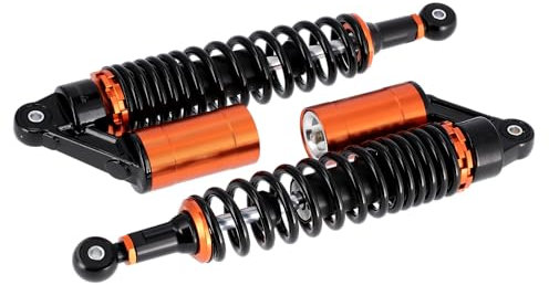 ZT-Tuning Set: Performance-Federbeine Schwarz/Orange mit ABE, mit externen Ausgleichsbehälter, 360mm - für Simson S50, S51, S73