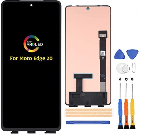 Repuesto de pantalla original para Motorola Moto Edge 20/Edge 20 Pro/Edge X30/Edge 30 Pro/G52/G82 LCD Display y digitalizador de pantalla táctil, juego completo de montaje con kits de herramientas de