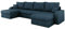 Mirjan24 Ecksofa Kristofer U Cord, Design Eckcouch Couch mit Schlaffunktion, DREI Bettkasten, Wohnlandschaft, Bettfunktion, U-Form Sofa, Seite Universal, Farbauswahl (Poso 05)