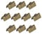 sourcing map 160Pcs Ribbon Crimp Clamp Ends, 10mm Bookmark Pinch Cord End Clasps for DIY Craft Making, Bronze Tone