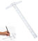T-Righello Trasparente, Righello a T, Righello a Forma di T in Plastica Trasparente, per Disegno e Layout Generale Lavoro Scuola Ufficio Casa Schizzo Strumento di Misura 30 cm
