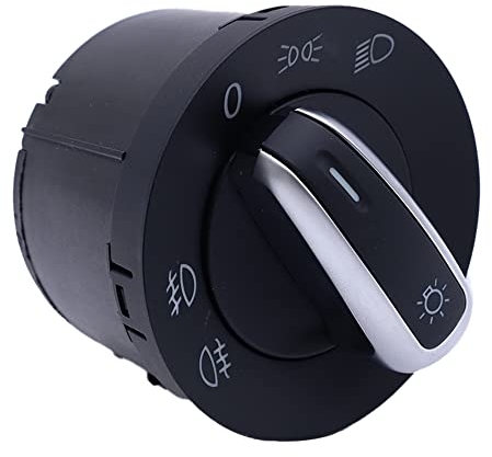 HISports Interruttore della luce per fari 5ND941431A interruttore per fari dell'auto interruttore della luce principale interruttore di controllo compatibile con VW EOS 5 Plus 6 3 4 Passat