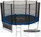 PlayActive 6ft / 8ft / 10ft / 12ft / 14ft / 16ft Kids Trampoline with Safety Enclosure Net, Ladder, Weatherproof Cover, Shoe Bag Included (Blue, 8ft)