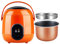 oUyOo Petit Cuiseur À Riz 1.2L Cuiseur À Riz Électrique Pot Intérieur Antiadhésif Entièrement Automatique pour 1-2 Personnes,Orange