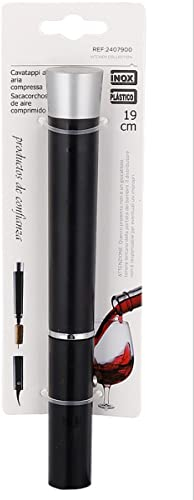Sacacorchos de aire comprimido, abridor de botellas de vino profesional, sacacorchos de vino inoxidable (2 en 1 de 19 cm)