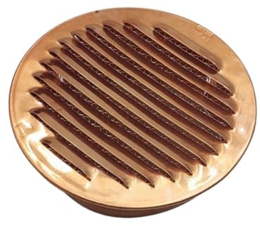 TEKLiNe Griglia Ventilazione Aerazione Rame Tonda Diametro 100mm con Rete Areazione Protezione Insetti Sistema Aria Casa, Griglia Aerazione Diametro 10cm in Rame Rotonda