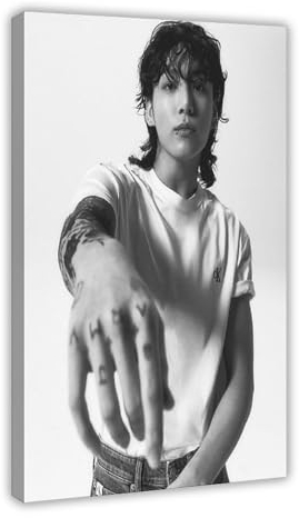 NEDOES BTS Jungkook Poster auf Leinwand, Poster, Wandkunst, Dekor, Bild, Gemälde für Wohnzimmer, Schlafzimmer, Dekoration, Rahmen-Stil, 60 x 90 cm