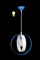 Generico ORALAMP Lampadario a Sospensione Stile Moderno in Ferro Vari Colori, Lampadario per Cameretta, Camera da Letto, Soggiorno PAT/1/S (Bianco Azzurro)