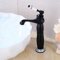Retro Wasserhahn Badarmatur Wassersparen Einhebel Waschtisharmatur Mischbatterie Handwaschbecken Armaturen Messing Waschtischarmatur für Bad Küche, Schwarz-Weiss