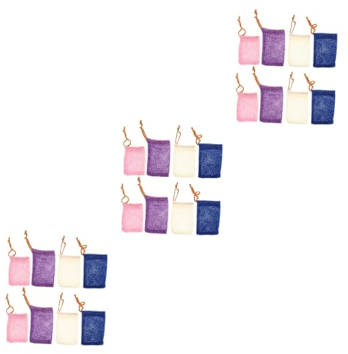 minkissy 24 bolsas de jabón, caja de red de espuma, 61 bolsas de red de jabón, cuerda de sisal, estropajo corporal, esponja de lufa, jabón facial, bolsa de almacenamiento de jabón, organizador de