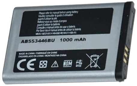 Backupower Replacement AB553446BU Battery Compatible with E1110 E1130 E1130B E1170 E1180 E2120 E2121 E2230£¬F310 I320 M110 P180, P900 P920 Champ Champ Diva Folder 1000 mAh