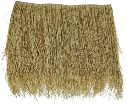 Fenteer Rollo de Paja de Palma, Paja para Cabaña, Fácil de Instalar, Pajitas Artificiales, Techo de Paja, Rollo de Paja para Decoración de Vallas de Cabañas T, C Retardante de Llama