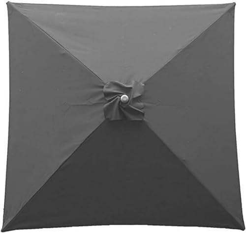 RRHCW Auvent De Rechange pour Parasol 2x2M, 4 Baleines Toile De Remplacement pour Parasol Extérieur, Couverture Supérieure pour Parasol De Plage Et De Jardin-Gris