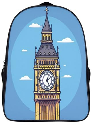 LOUSON KindergKunstenrucksack Mädchen Jungen, Unisex, Geschenk - Big-Ben-Uhr