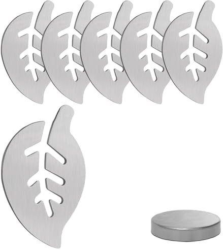 Catelves 6 Stück Tischdeckenbeschwerer, Tischdecken Beschwerer Draußen, Tischdeckenbeschwerer für Draußen, Tischdeckenbeschwerer Magnet, Gewichte Tischdecke Outdoor, Tischtuchbeschwerer Camping(Blatt)