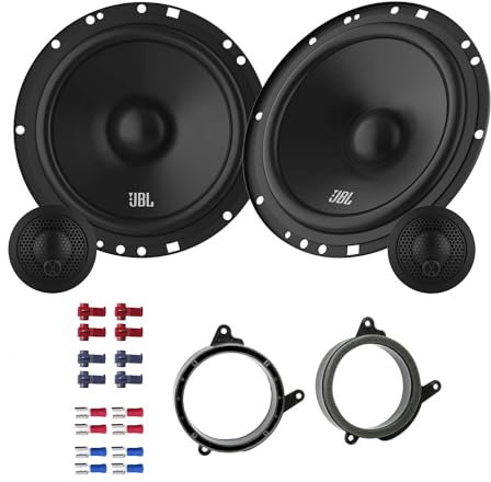 JBL Stage161CFS Lautsprecher mit Einbauset passend für Mercedes E-Klasse Limo (W210) 1995-2002 Türen vorne 450 Watt 165mm 2 Wege Kompo