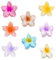 Voarge 8 horquillas para el pelo con flores, bonitas pinzas de acrílico para el pelo para mujeres, pinzas grandes para cabello grueso, agarre fuerte, pinza antideslizante para fijar el cabello