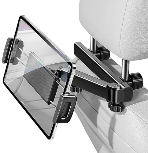 UMILKI Supporto Tablet Universale per Auto, 360° Rotazione ed Estensibile, Porta Tablet da Sedile Posteriore, per 4.7-12.9'' Smartphone, iPad, Switch, Kindle