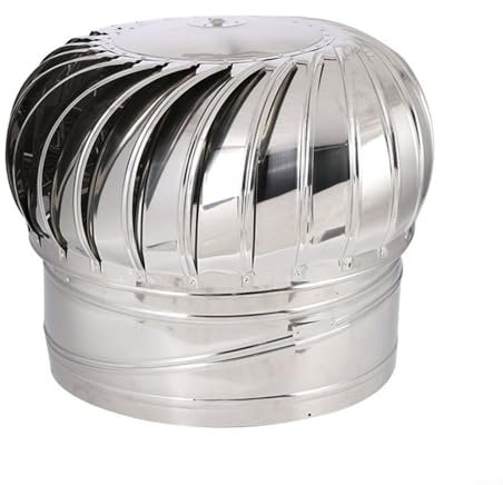Startbuymore Rotating Chimney Cowl Cap, Fireplace Chimney Caps,Stainless Steel Cowl Bird Guard Spinner Anti Downdraught Top All Purpose Chimney Cowl(Ø150 MM)