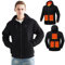 Beheizbare Kapuzenjacke Herren Damen Beheizte Jacke mit Kapuze Winter Warme Heizjacke 5 Heizzonen Dünne Winterjacke Kordelzug Zipper Hoodie Sweatshirt Lässiges Langarm Thermo Jacken in Übergröße