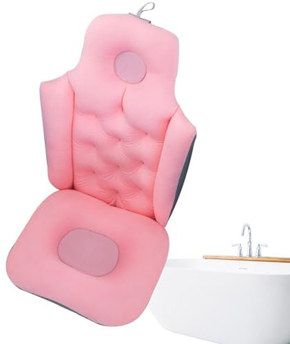 Alfombra de Baño de Cuerpo Completo - Cómoda Almohada de Baño de para Adultos, Alfombra de Lujo y Cojín para Reposacabezas | Almohada de bañera Antideslizante para relajación y Soporte Lumbar, coj