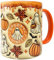 Coyonce Tasse à café d'Halloween 400 ml, avec motifs de citrouille, fantôme et feuille d'érable, tasse amusante pour le bureau, les amis et les collègues (pas 3D)