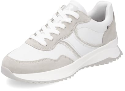 Rieker Damen Low-Top Sneaker W1302, Frauen Halbschuhe, lose Einlage,Turnschuhe,Laufschuhe,straßenschuhe,Sportschuhe,Weiss Kombi (83),39 EU / 6 UK