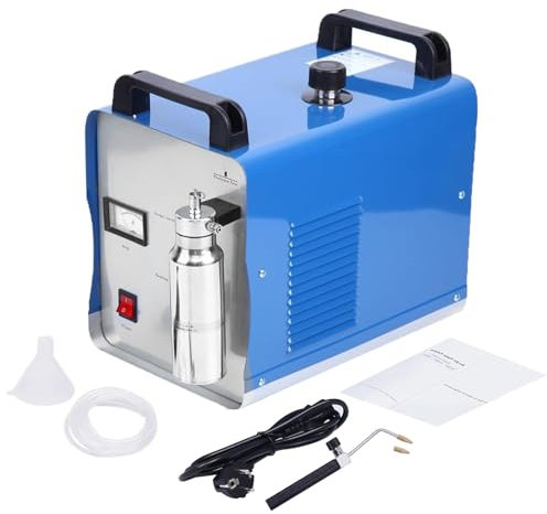 SAYEYBU Lucidatrice, Lucidatrice A Fiamma, Saldatrice Acrilica, Lucidatrice A Fiamma Acrilica, Saldatrice A Ossigeno E Idrogeno, con Pistole A Fiamma E Ugelli,Blu,150L/H