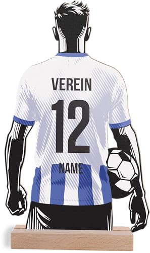 Berlin Geschenk personalisiert - Berlin Fanartikel: Holzbild - Geschenke, Fußball Geschenk für Männer, Frauen und Kinder, Geburtstagsgeschenk Soccer, Fussball Geschenke Jungen, Berliner Fan