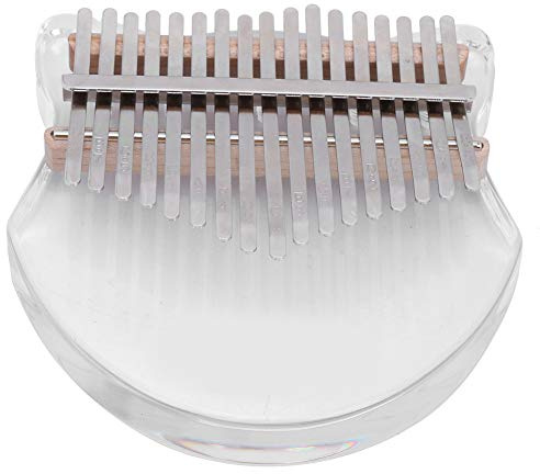 Kalimba-Daumenklavier mit 17 Tasten, Kalimba mit Zubehör-Geschenkbox, Ideal für Liebhaber von Musik-Tasteninstrumenten (Transparent)