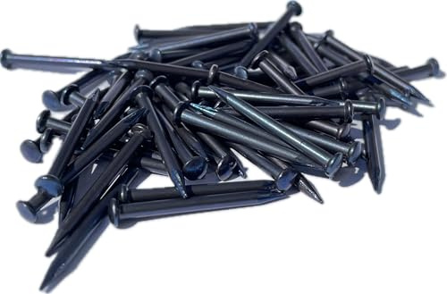 TECK Stahlnägel 2,0 mm x 30 mm Stahlnägel Linsenkopf Oberfläche blau | 100 Stück | Extra stark für Mauerwerk, Ziegel, Beton | direkt vom Hersteller | Made in Germany