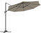 Outsunny 3 x 3(m) Cantilever Parasol with Cross Base, Garden Umbrella with 360° Rotation, Crank Handle and Tilt for Outdoor, Light Grey