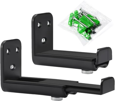 Duroecsain TV-Soundbar-Halterung, schwebendes Wandregal – Soundbar-Halterung gegen Herunterfallen mit verstellbarer Tiefe von 9 – 14 cm für unter Fernseher