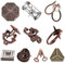 HDBHSBE Twin Key Lock Puzzle, 10Pcs Classical Metal Lock Puzzle, Traditional Brain Teaser Puzzles for Games, Unlock Interlock Brain Teaser Toys Gifts for Adults & Kids