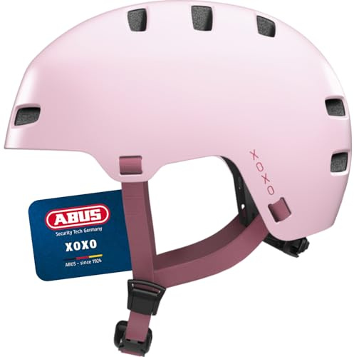 ABUS Fahrradhelm XOXO, Cityhelm im Skater-Look, Größe S, Rosa
