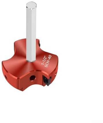 PVC Fitting Saver 5.1 cm Head, Triple Blade PVC Pipe Reamer Socket Saver, Pipe Fitting Reamer Plumbing Tool For Sch.40 CPVC ABS Socket,Fit Standard 1/2 Zoll Drill (1-1/2)