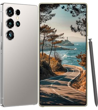 Maustron Smartphone U25 Ultra | Écran 7,3 Pouces, Android 14, Double SIM, processeur quadricœur, 256 Go de mémoire Interne, GPS et Reconnaissance faciale – Gris
