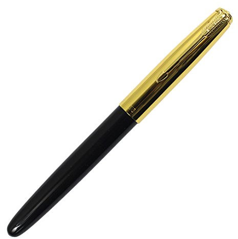 Gullor Extra Light Fountain Pen Golden Cap - Black