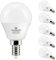 hansang 6 watt (60w Equivalent) LED Bulbs, E12 Small Base Candelabra Round Light Bulb, 600 Lumen, Warm White 2700K Ceiling Fan Light Bulbs, A15 LED Bulb Globe Shape, Non dimmable (6 Pack)