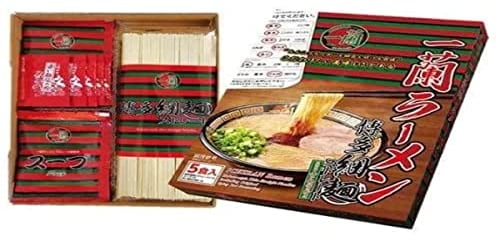 Ichiran Ramen Hakata-Style Fine Straight Noodles Tonkotsu Soup with Ichiran's Special Secret Red Dry Sauce - 5 Meals - from Japan