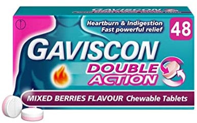 Gaviscon Double Action Tabs Heartburn Indigestion Mixed Berry 48s