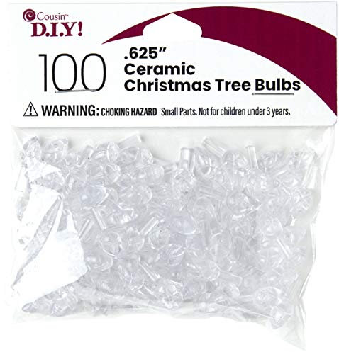 Christmas Tree Bulbs for Ceramic Tree, .625 inch, 100 Piece Set