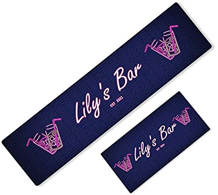 Daily Gifts Personalised Any Text Beer Mat Label Bar Runner Ideal Home Pub Cafe Occasion 81 (46x23cm)